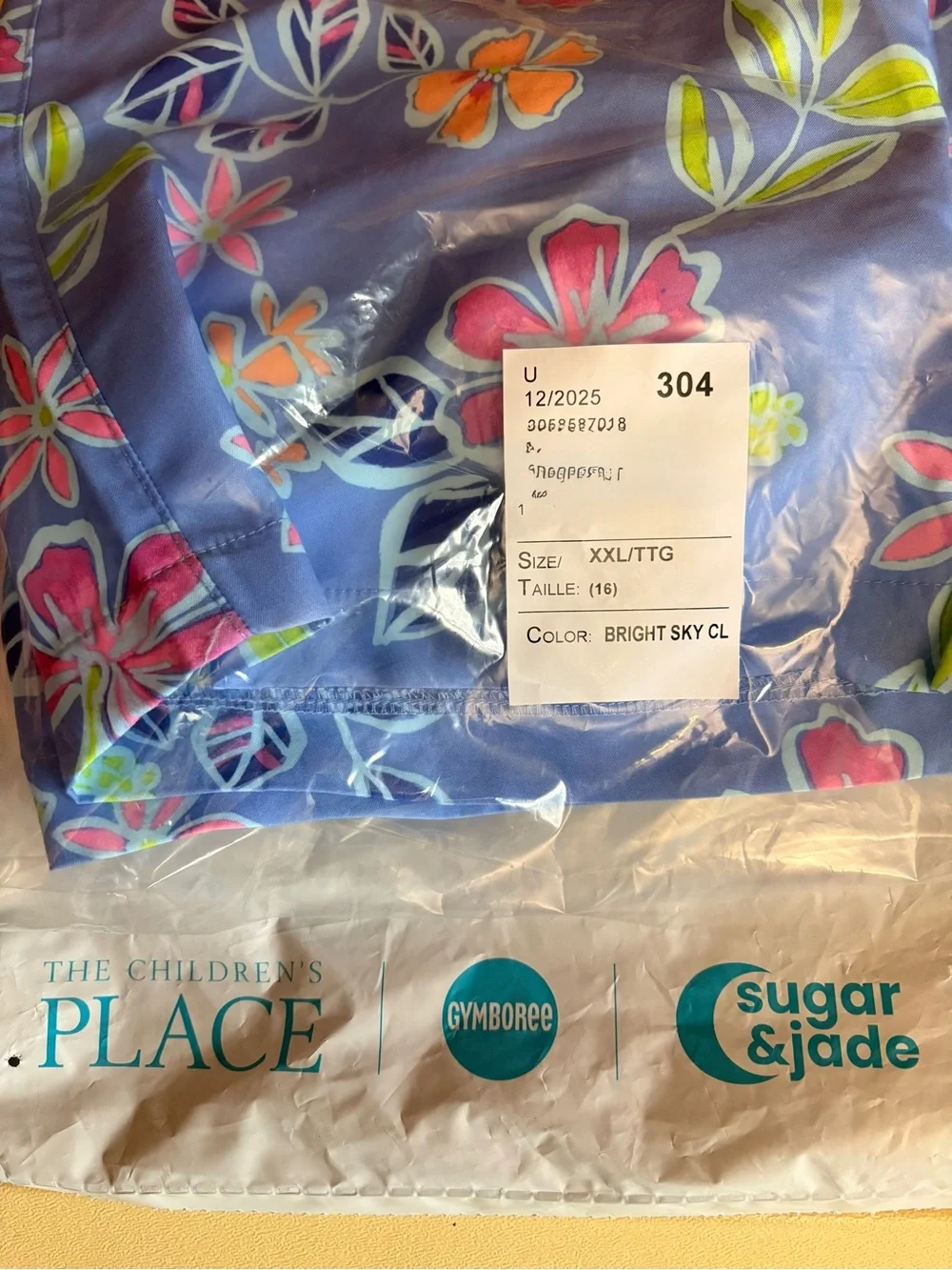 The Children’s Place Light Blue Tropical Floral Swim Shorts